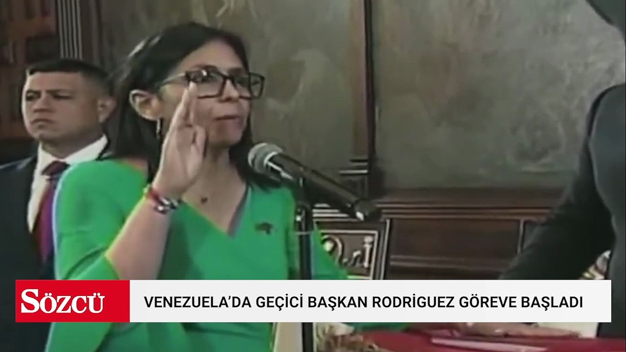 Venezuela'da geçici devlet başkanı Rodriguez, yemin ederek görevi devraldı.