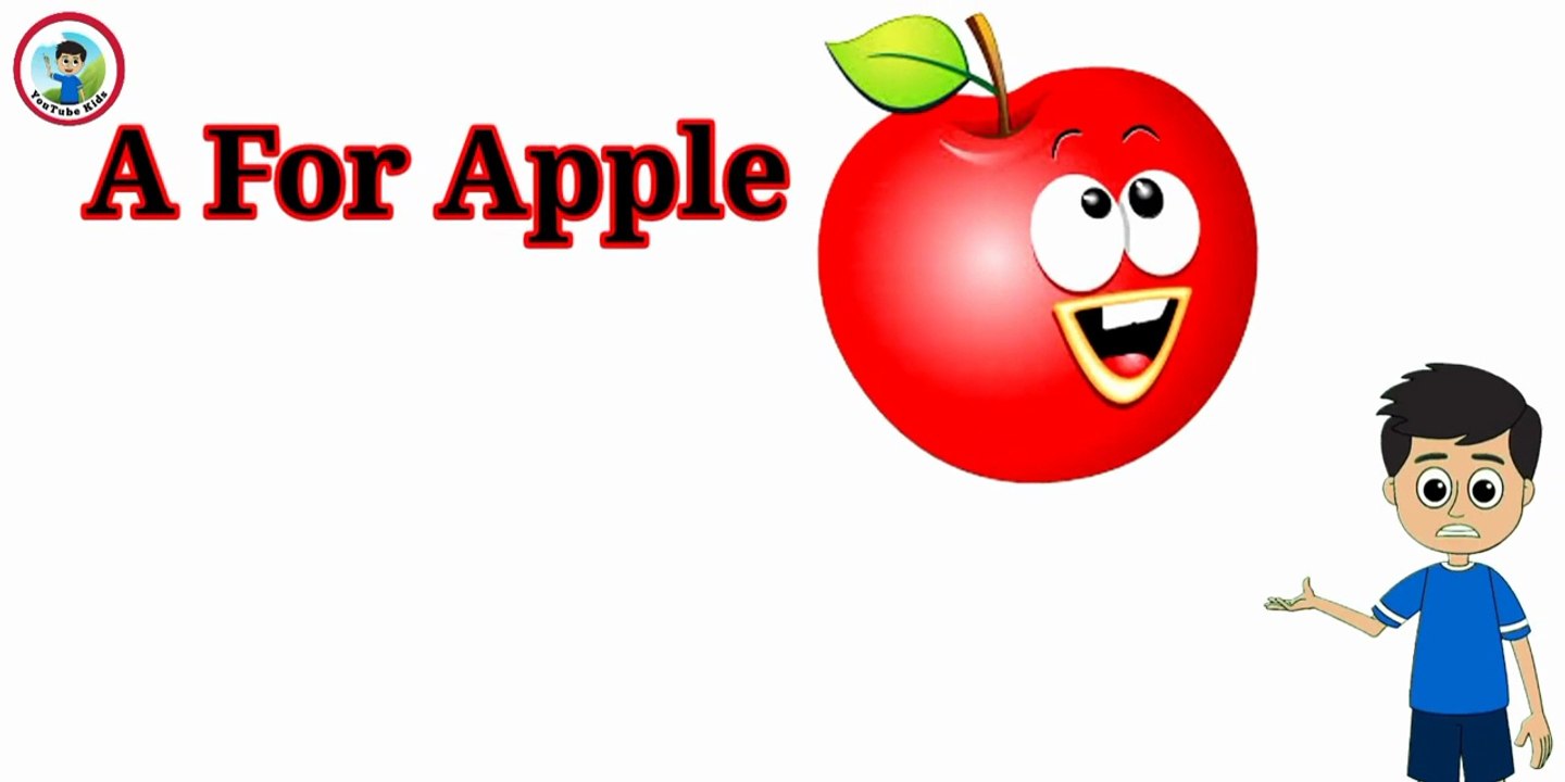Song A for Apple, A for Aeroplane  With Two words In 3D - ABC Alphabet Song with Sound for Children