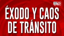 Éxodo y caos de tránsito: un largo camino para empezar las vacaciones