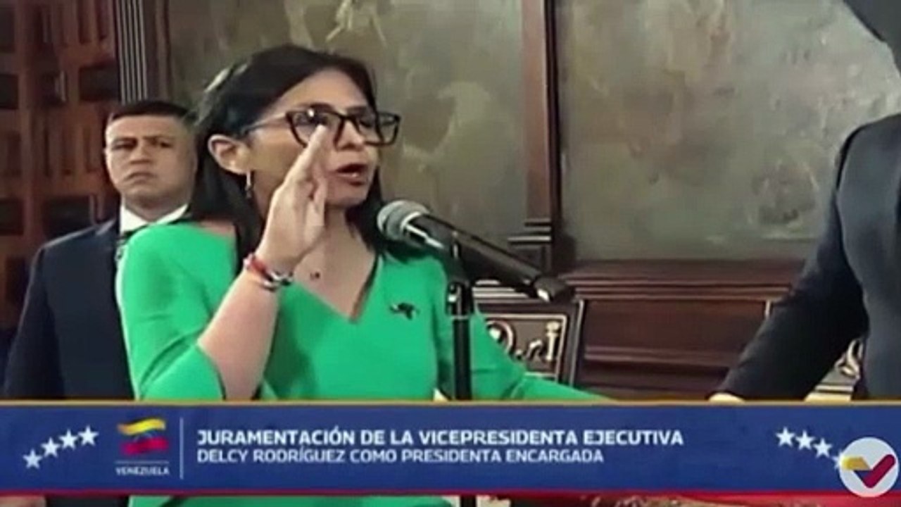 Delcy Rodríguez es investida como presidenta encargada de Venezuela