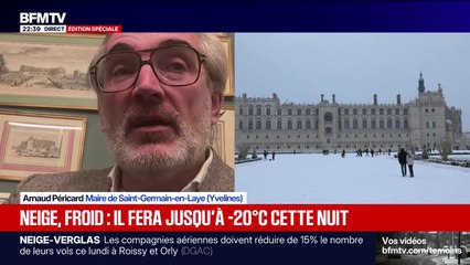 Neige-verglas: "Il est tombé entre 4 et 5 centimètres de neige", observe Arnaud Péricard, maire de Saint-Germain-en-Laye dans les Yvelines