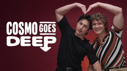 Heated Rivalry's Connor Storrie and Hudson Williams Answer Rapid-Fire Questions | Cosmo Goes Deep