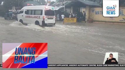 Matinding baha, naranasan sa ilang lugar sa Sorsogon; ilang estudyante, nahirapang umuwi | Unang Balita