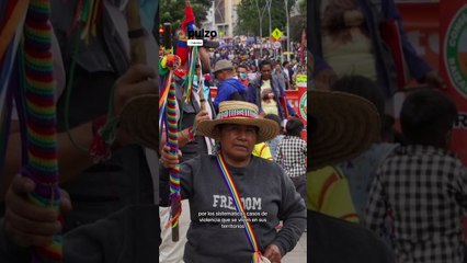 Indígenas llegaron a Bogotá para unirse a las marchas a favor del Gobierno Petro | Pulzo