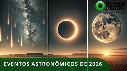 Eclipses, chuvas de meteoros e Superluas: confira o guia Astronômico de 2026!