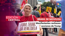 Manifestantes en Brasil exigen la liberación del Pdte. Maduro y su esposa