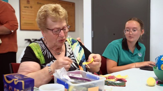 Students and aged care residents meet for weekly social program