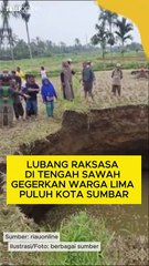 Lubang Raksasa di Tengah Sawah Gegerkan Warga Lima Puluh Kota Sumbar
