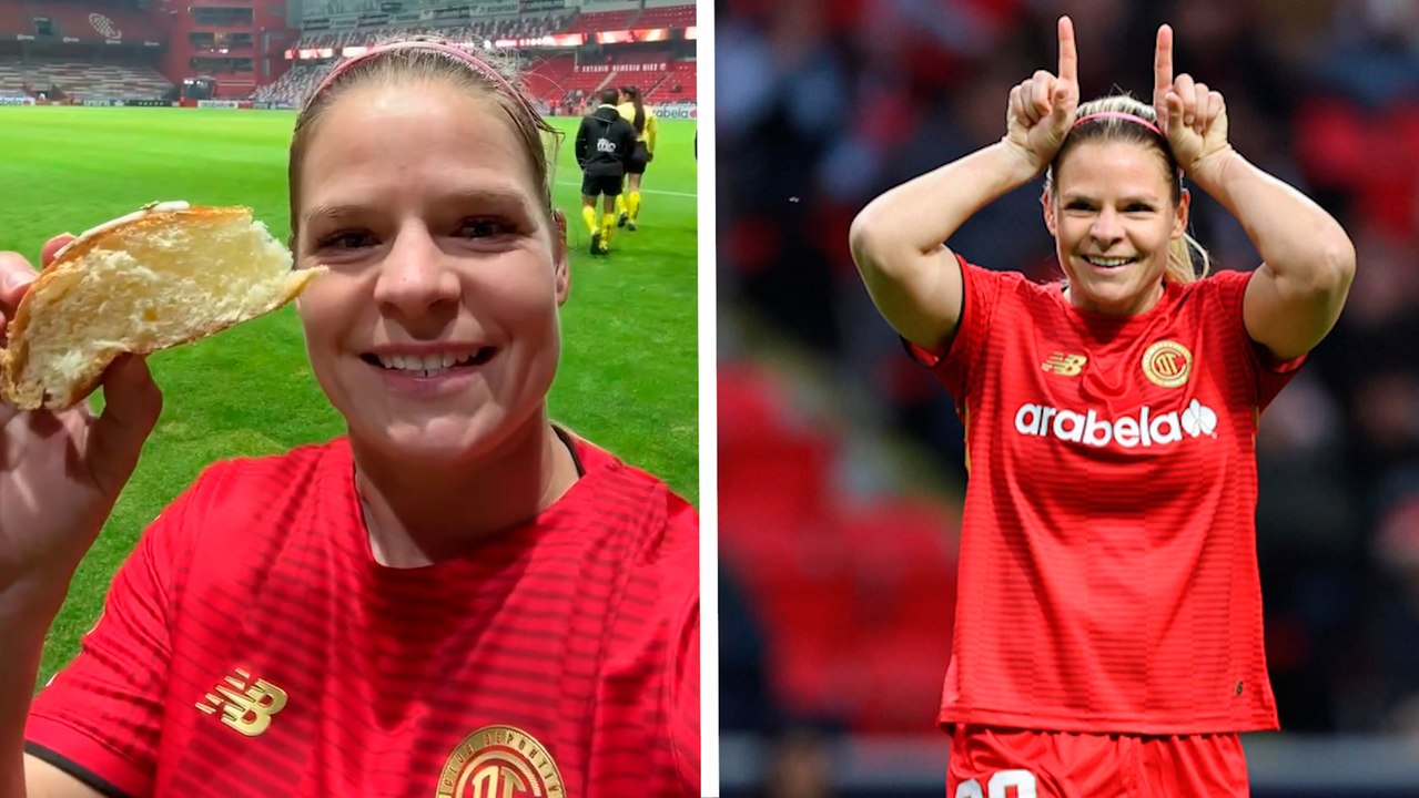 Eugénie Le Sommer desea un Feliz Dia de Reyes a la afición tras la victoria de Toluca Femenil
