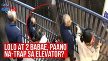 Lolo at 2 babae, paano na-trap sa elevator? | GMA Integrated Newsfeed