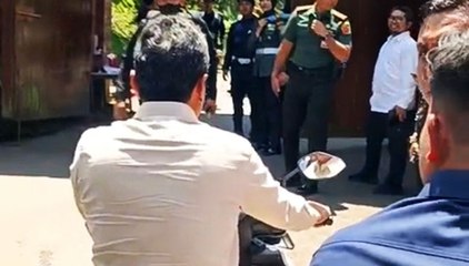 Hadiri Retret Kabinet di Hambalang, Trenggono Kendarai Motor