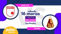 EN VIVO: Santa Fe vs Tolima - Fecha 12 Liga BetPlay Dimayor | Pulzo Deportes