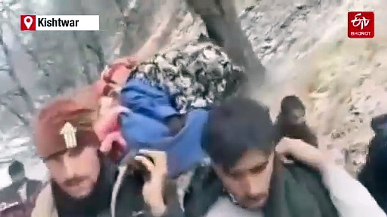 'Unfortunately, She Fell Ill, But There's No Road': Woman Carried On Shoulders To Hospital In Snowed In Jammu Kashmir Village