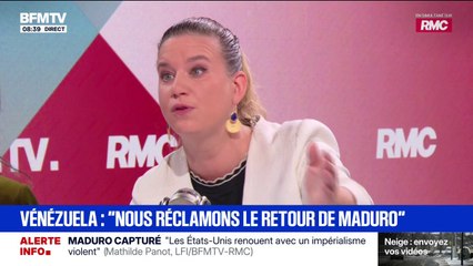 "Je ne répondrai pas à cette question": Mathilde Panot (LFI) interrogée sur le fait de qualifier Nicolas Maduro de dictateur