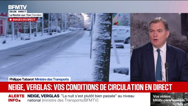 Neige, verglas: Nous allons pouvoir permettre aux camions de reprendre leur circulation (...) sur les routes franciliennes , affirme Philippe Tabarot, ministre des Transports