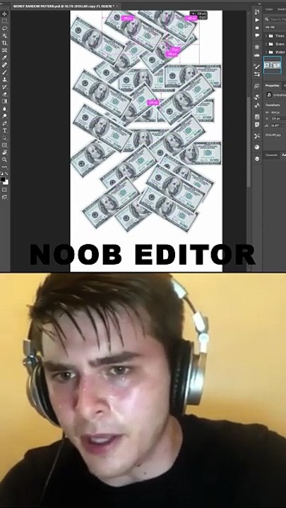 Dollar Random Pattern | Photoshop Tutorial | Noob VS Pro Editor | The Edit Art