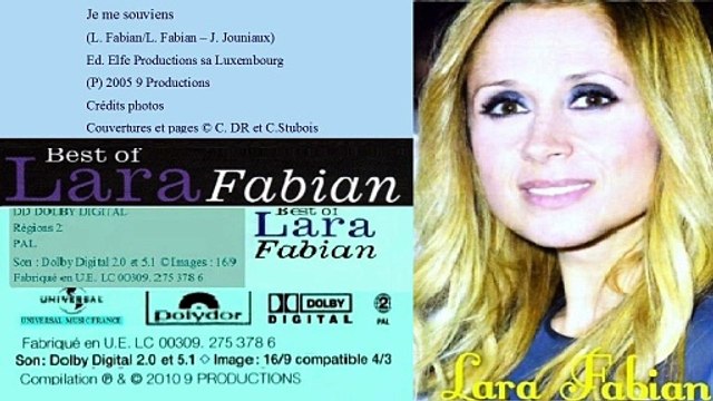 LARA FABIAN — Je me souviens — (L. Fabian /L. Fabian – J. Jouniaux) – (2005) | CD-2 : Best of LARA FABIAN – (de Lara Fabian)