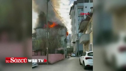 Kocaeli’de 3 katlı binada yangın