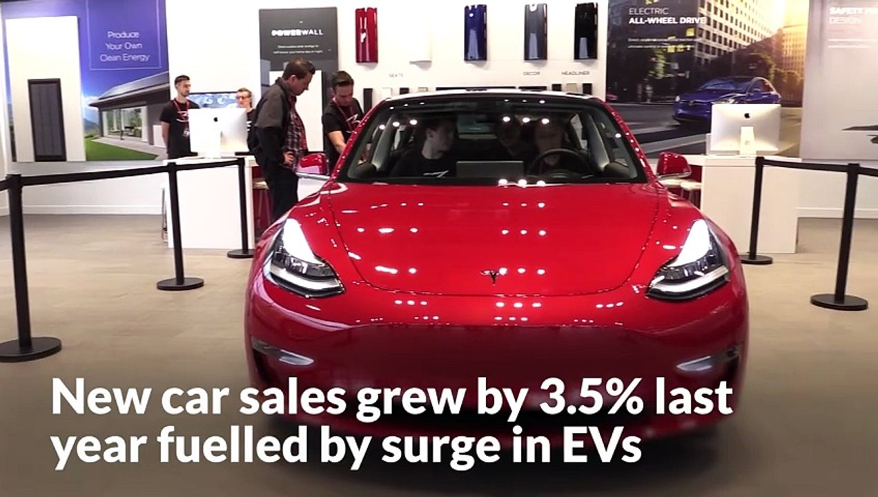New car sales grew by 3.5% last year fuelled by surge in demand for EVs