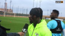 Georgi Minoungou avant le match face à  Côte d’Ivoire