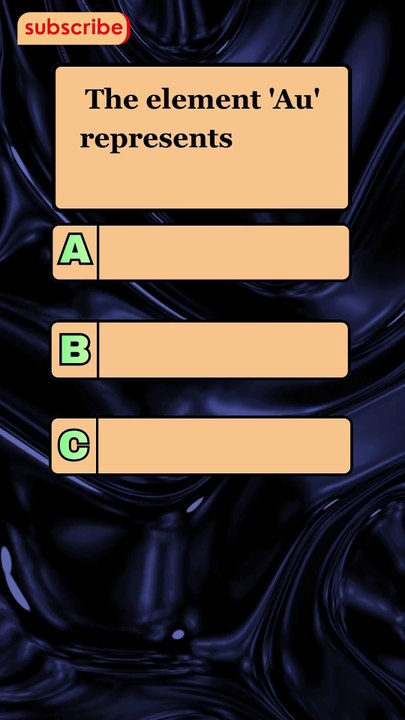 The element 'Au' represents which metal