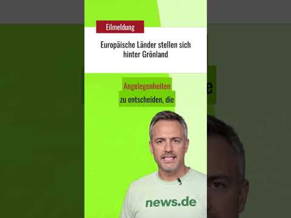 Europäische Länder stellen sich hinter Grönland