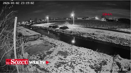 Samsun’da gök taşının düşme anı kamerada