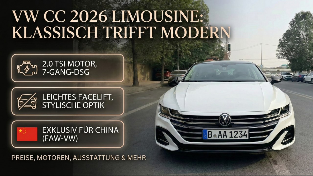 2026 VW CC Limousine: Design, Leistung & Marktposition im Überblick