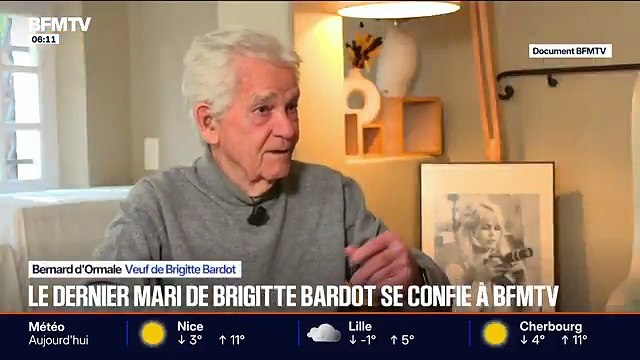 Bernard d'Ormale, mari de Brigitte Bardot, raconte les derniers moments de l'actrice