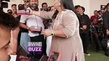 Bharti Singh distributes sweets to Paparazzi on the sets of Laughter Chefs 3