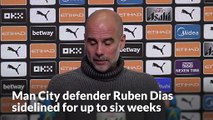 Man City defender Ruben Dias sidelined for up to six weeks with hamstring injury