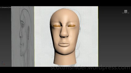 Flame: 3DS MAX Practice Polygon Modeling Head Model Video #122 (01-06-2026)