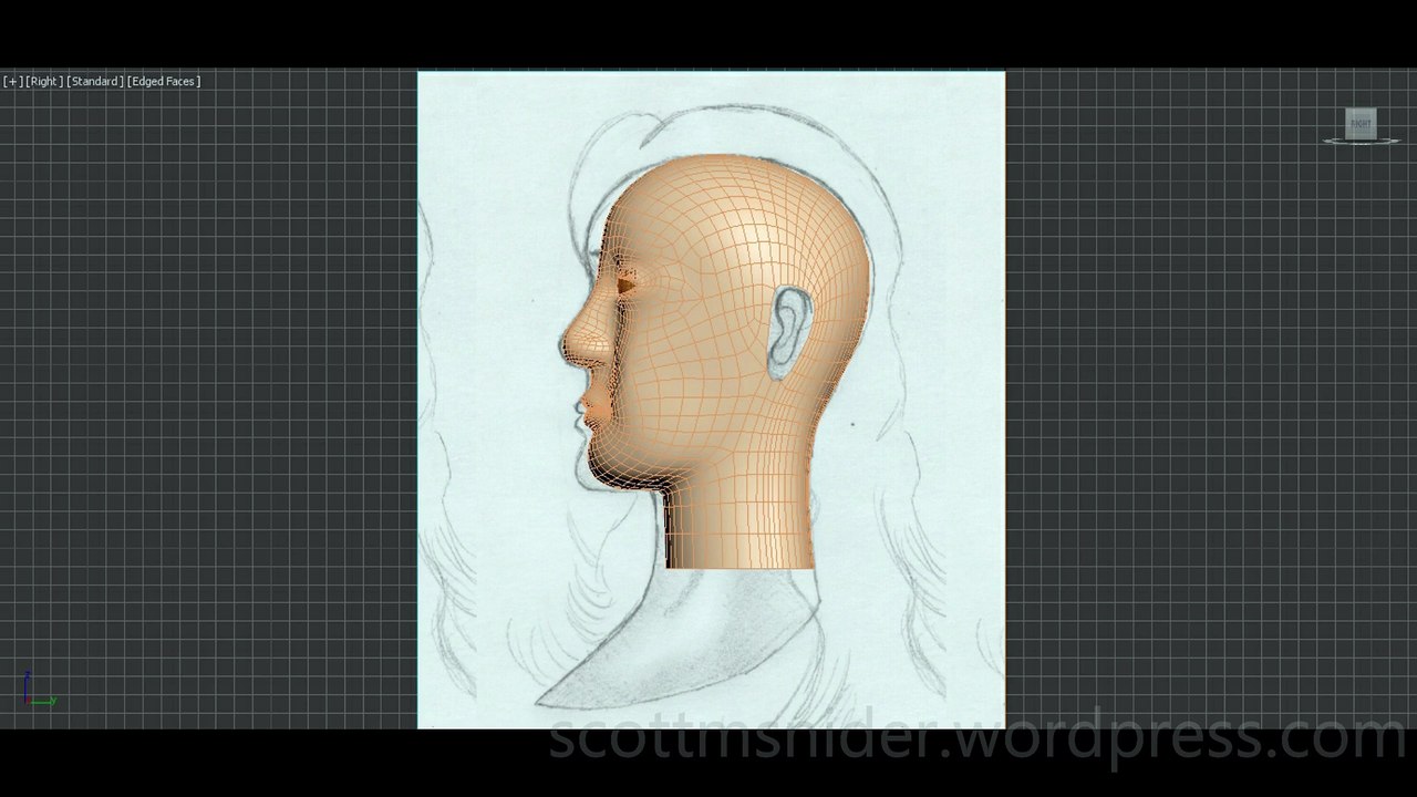 Flame: 3DS MAX Practice Polygon Modeling Head Model Video #125 (01-06-2026)