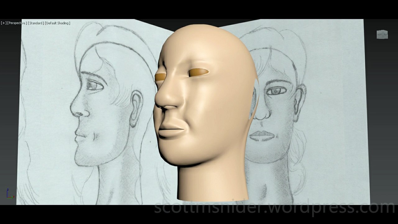 Flame: 3DS MAX Practice Polygon Modeling Head Model Video #131 (01-06-2026)