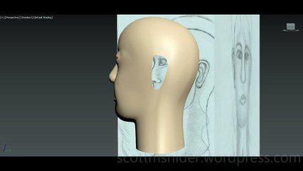 Flame: 3DS MAX Practice Polygon Modeling Head Model Video #133 (01-06-2026)