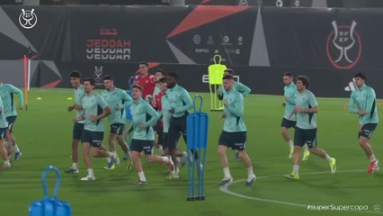 Athletic, entrenamiento previo a la semifinal contra el FC Barcelona de la Supercopa de España