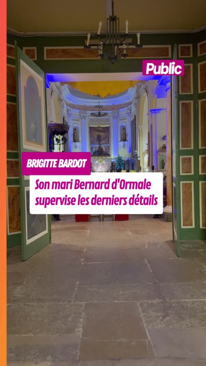 Bernard d'Ormale, le mari de BB, à la manoeuvre pour superviser les derniers détails des obsèques de sa femme