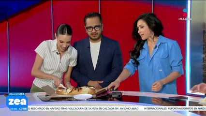 Imagen Noticias con Francisco Zea parte la rosca de reyes