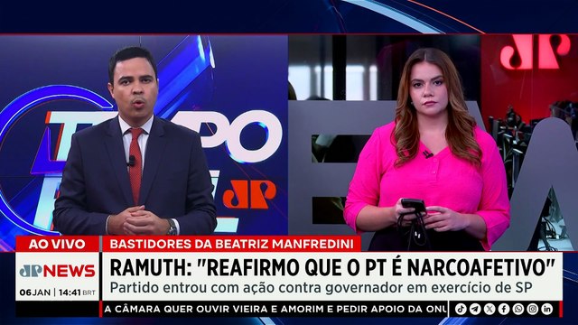 “Reafirmo que PT é narcoafetivo”, diz governador Felicio Ramuth | TEMPO REAL
