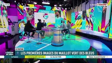 Les premières images du maillot vert des Bleus - Foot - Coupe du monde - Bleus