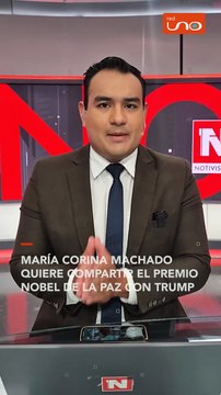 María Corina Machado afirmó que desea compartir su Premio Nobel de la Paz con el presidente de Estados Unidos, Donald Trump.
