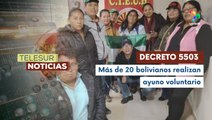 Docentes realizan ayuno voluntario en rechazo al decreto 5503 en Bolivia