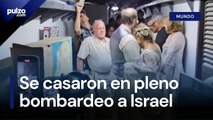 Pareja israelí se casó en búnker mientras Israel recibía bombardeos | Pulzo