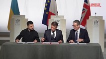 Zelensky, Macron e Starmer firmano l'intesa per una forza di pace in Ucraina