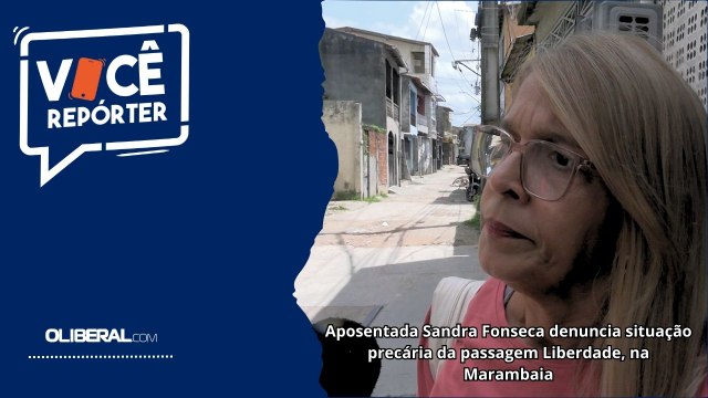 Aposentada Sandra Fonseca denuncia situação precária da passagem Liberdade, na Marambaia
