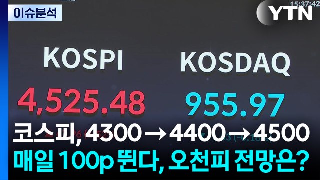 [스타트 경제] 코스피, 4300 → 4400 → 4500...매일 100p 뛴다, 오천피 전망은? / YTN