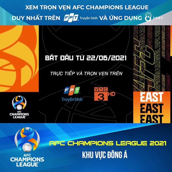 VÒNG BẢNG AFC CHAMPIONS LEAGUE 2021 - KHU VỰC ĐÔNG Á | Trailer trên Truyền Hình FPT
