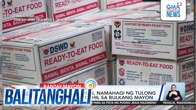 DSWD Bicol Region, namahagi ng tulong sa mga inilikas dahil sa Bulkang Mayon | Balitanghali