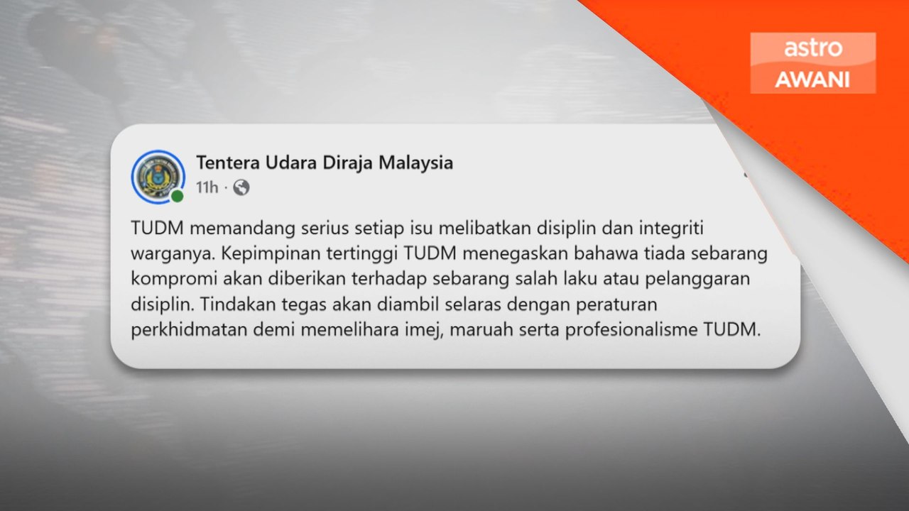 TUDM tegaskan tiada kompromi salah laku