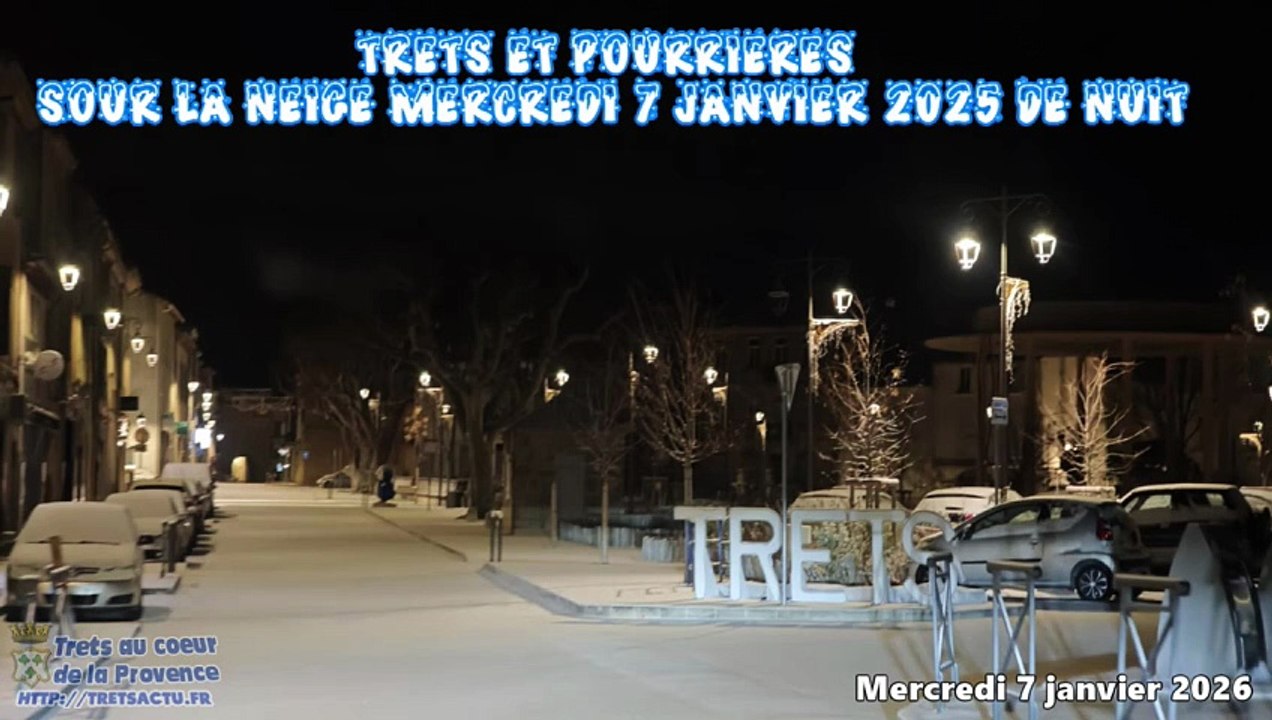Trets et Pourrières sous la neige dans lanuit du 7 janvier 2026